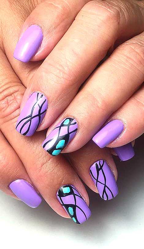 Coffin Matte Lavender Acrylic Nails Mighty Bonita